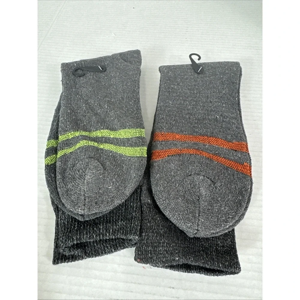 Lamb's Wool Blend Socks NEW Men's US 10-13 Lot of 2 Gray Calf Length 1399